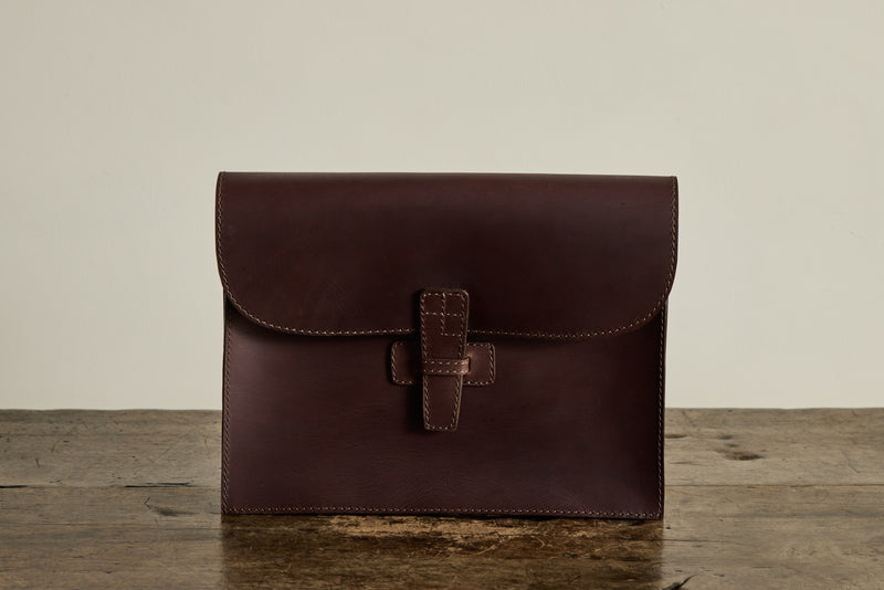 Leather Attache in Chocolate
