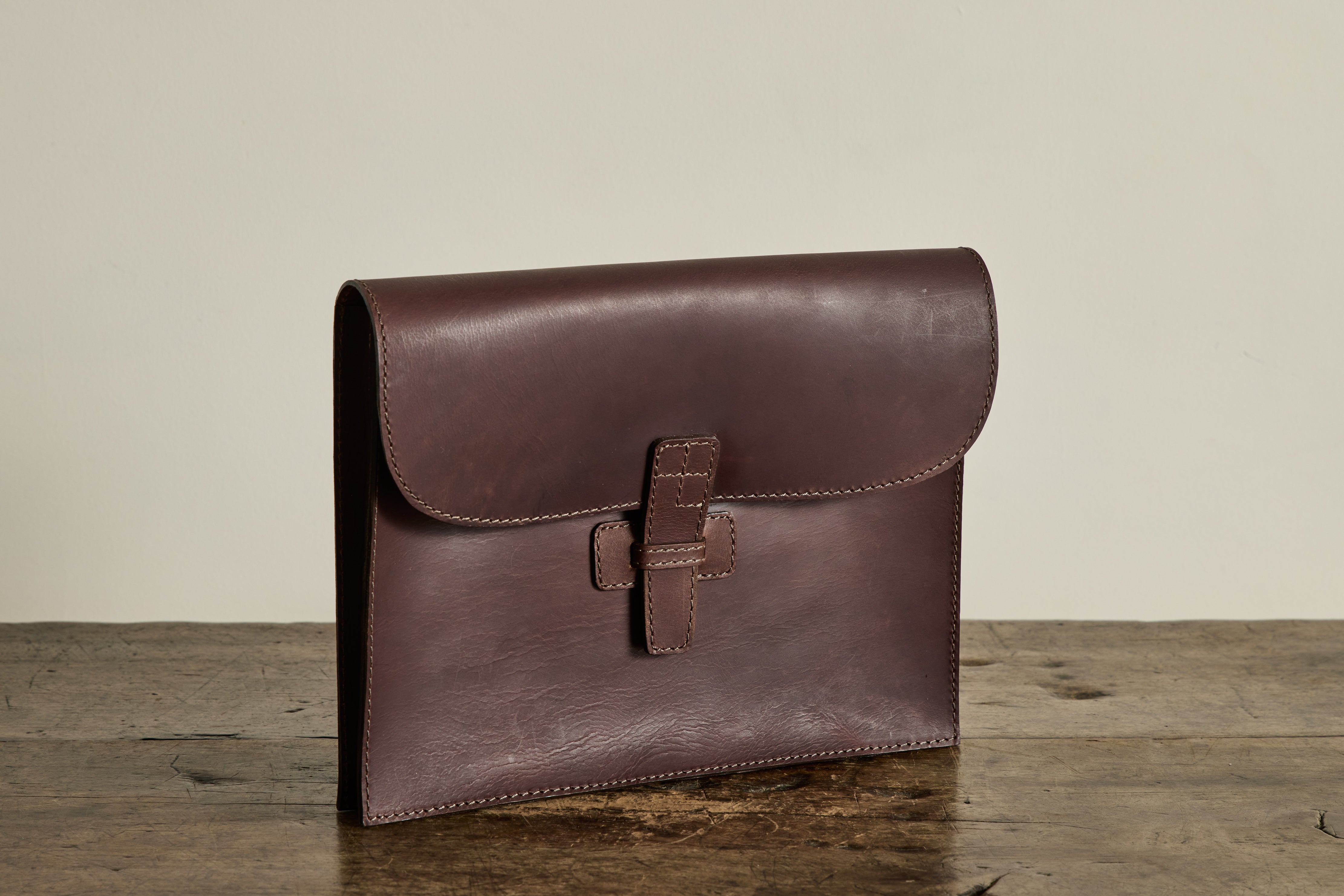 Leather Attache in Chocolate