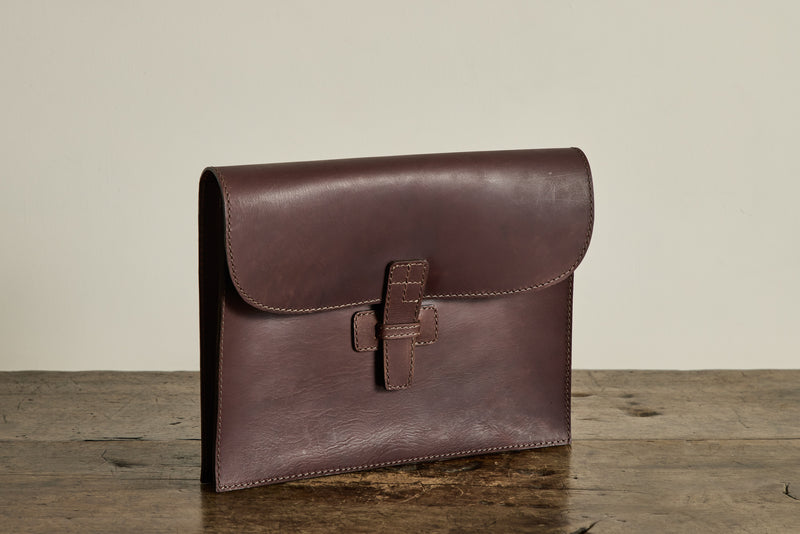 Leather Attache in Chocolate