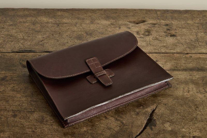 Leather Attache in Chocolate