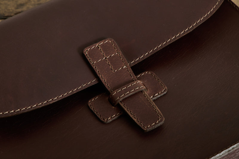 Leather Attache in Chocolate