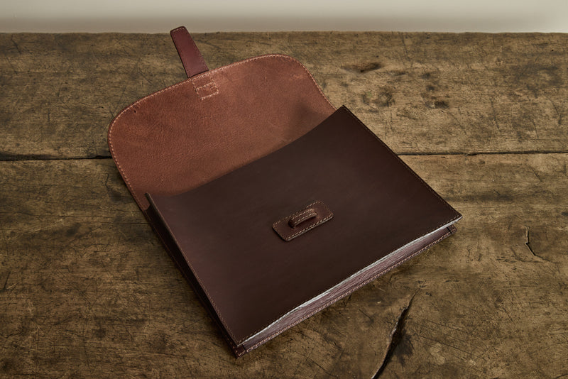 Leather Attache in Chocolate