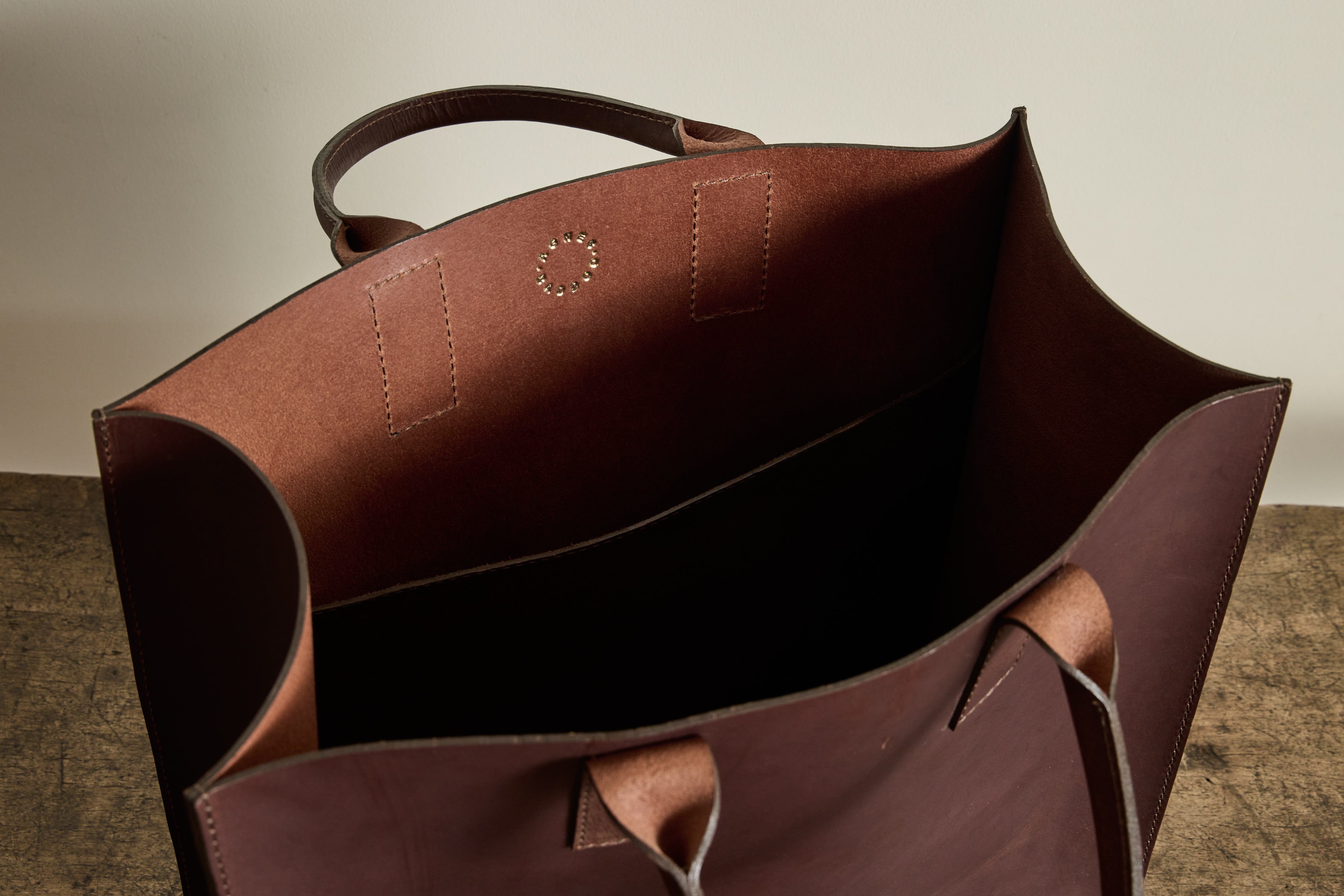 Men's Tote in Chocolate Buffalo