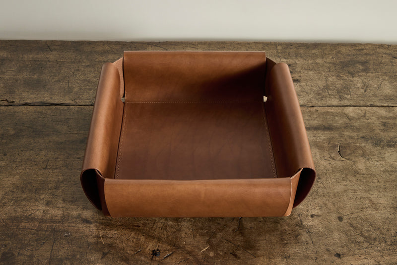 Leather Assembly Tray in Tan