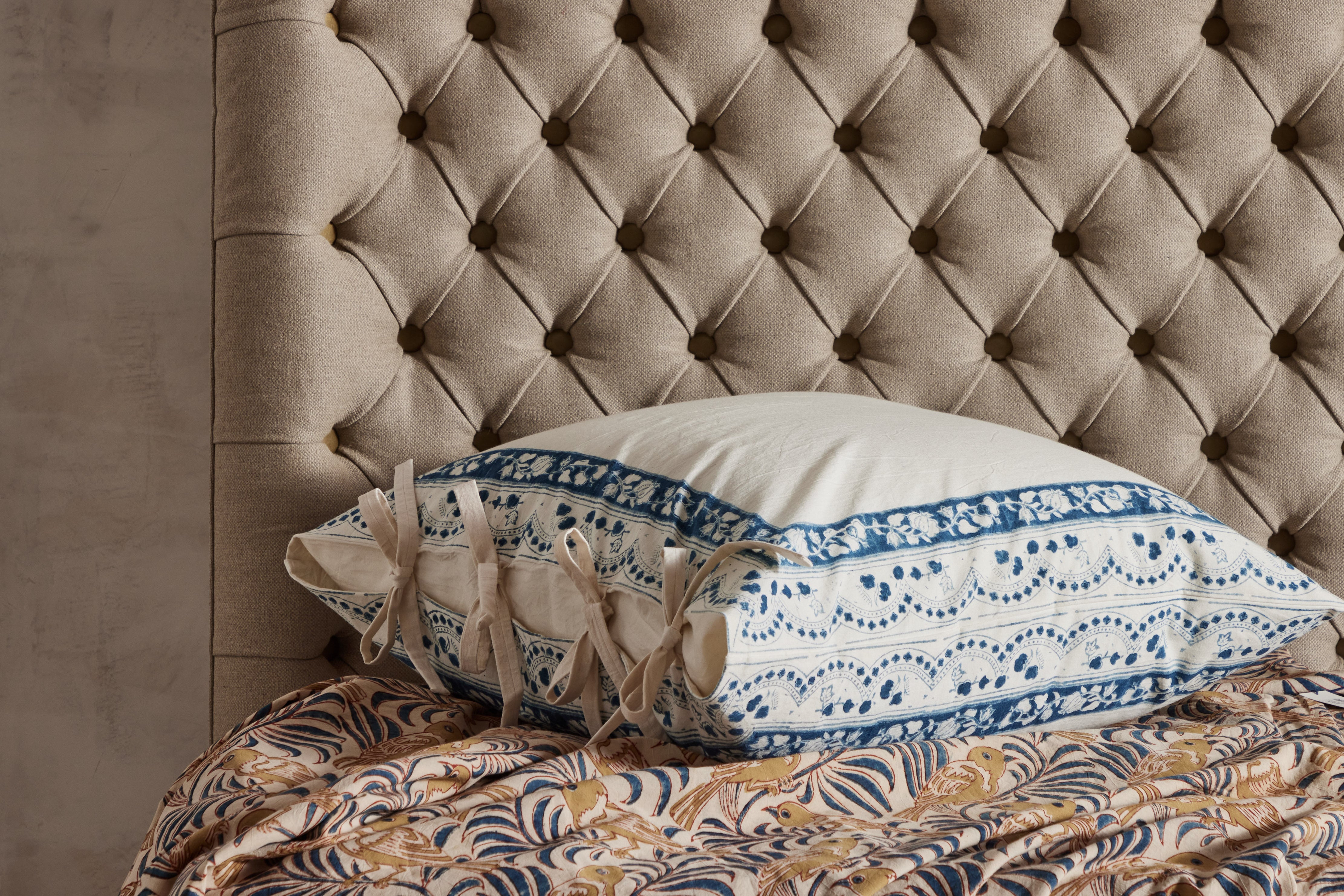 Java Pillow in Indigo, Euro