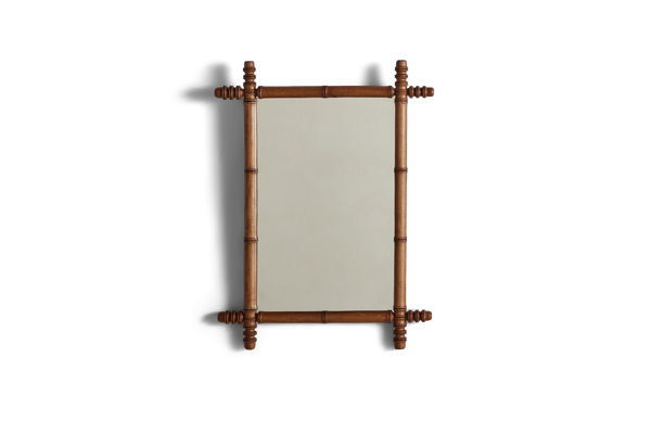 Faux Bamboo Mirror 23” x 31”
