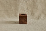 Square Burlwood Tissue Box