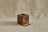 Square Burlwood Tissue Box