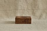 Rectangular Burlwood Tissue Box