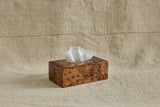 Rectangular Burlwood Tissue Box