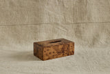 Rectangular Burlwood Tissue Box
