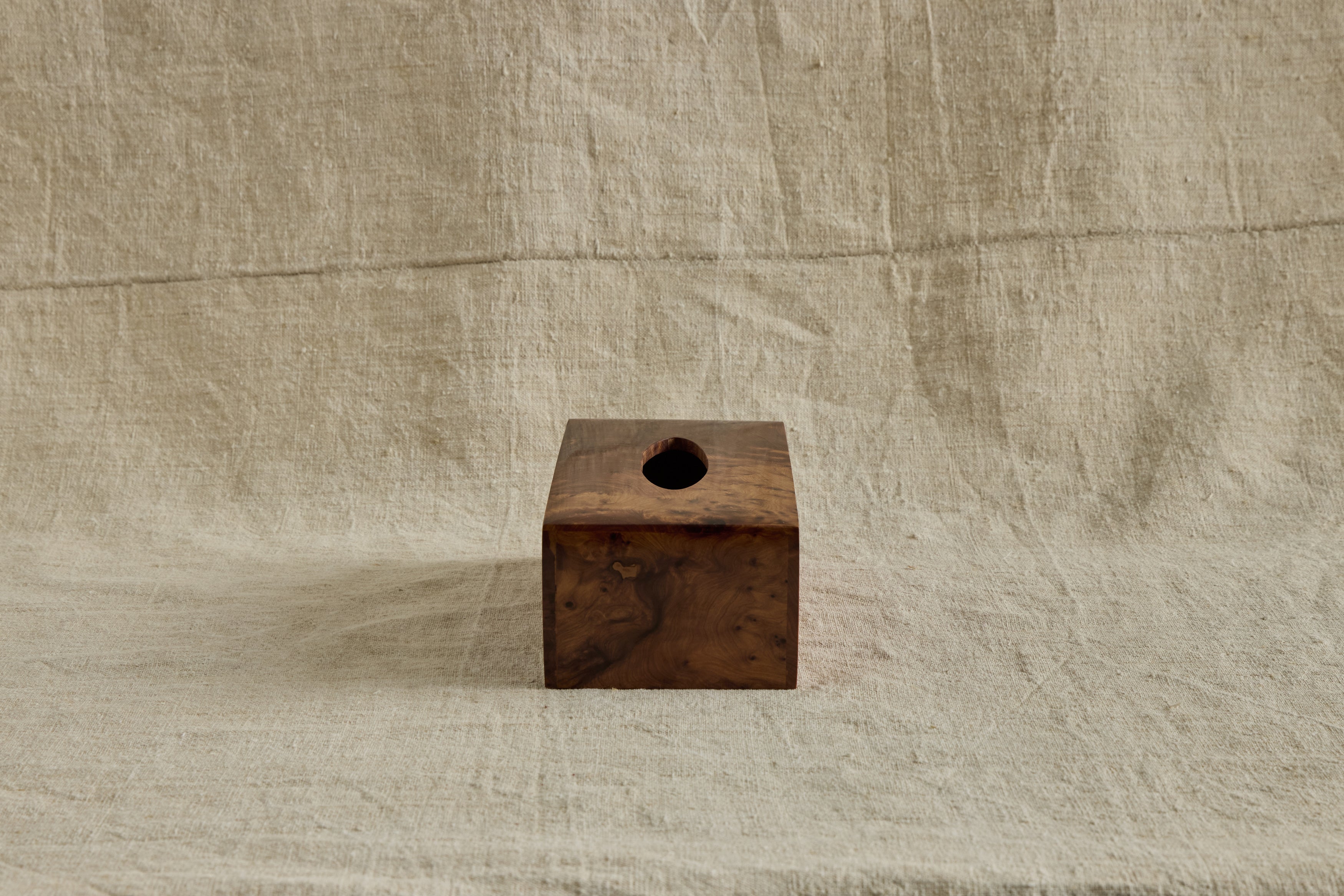 Rectangular Burlwood Tissue Box