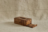 Rectangular Burlwood Tissue Box