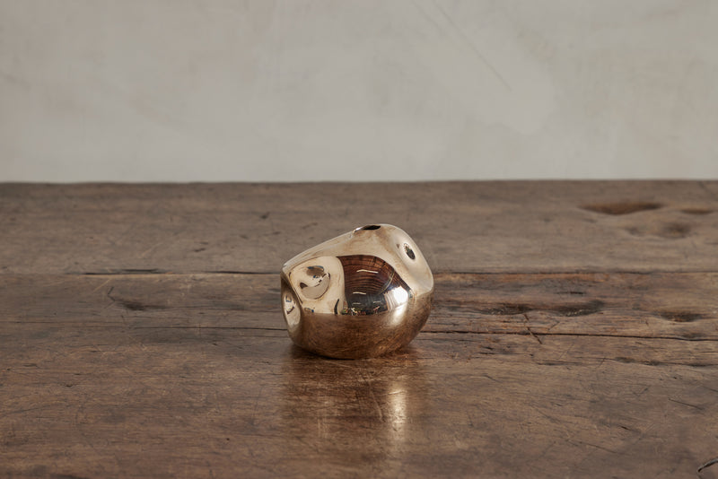 Set of 3 Crumpled Bronze Vessels