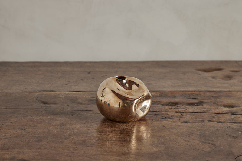 Set of 3 Crumpled Bronze Vessels