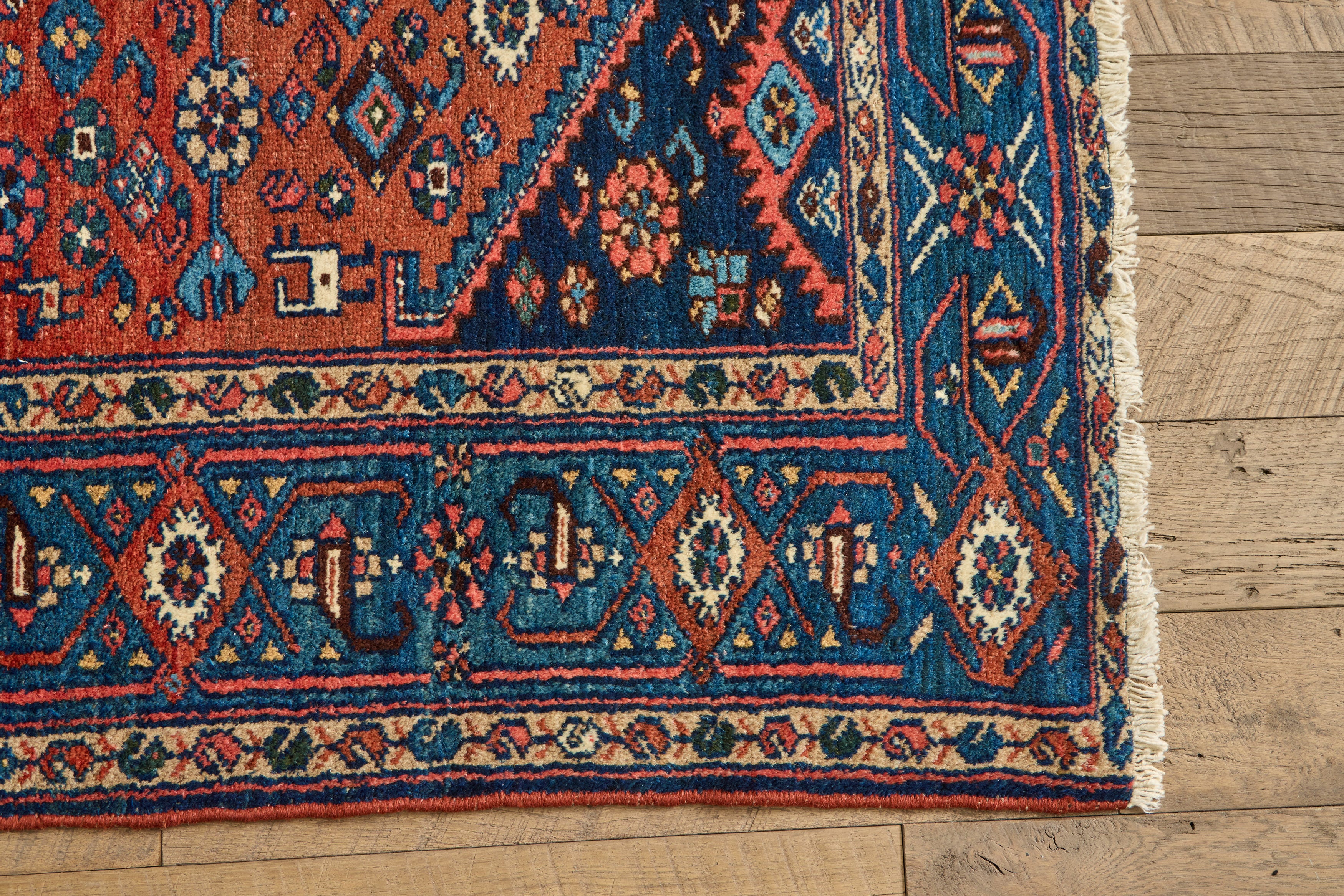 Blue Medallion Malayer Rug 4'6 x 6'7