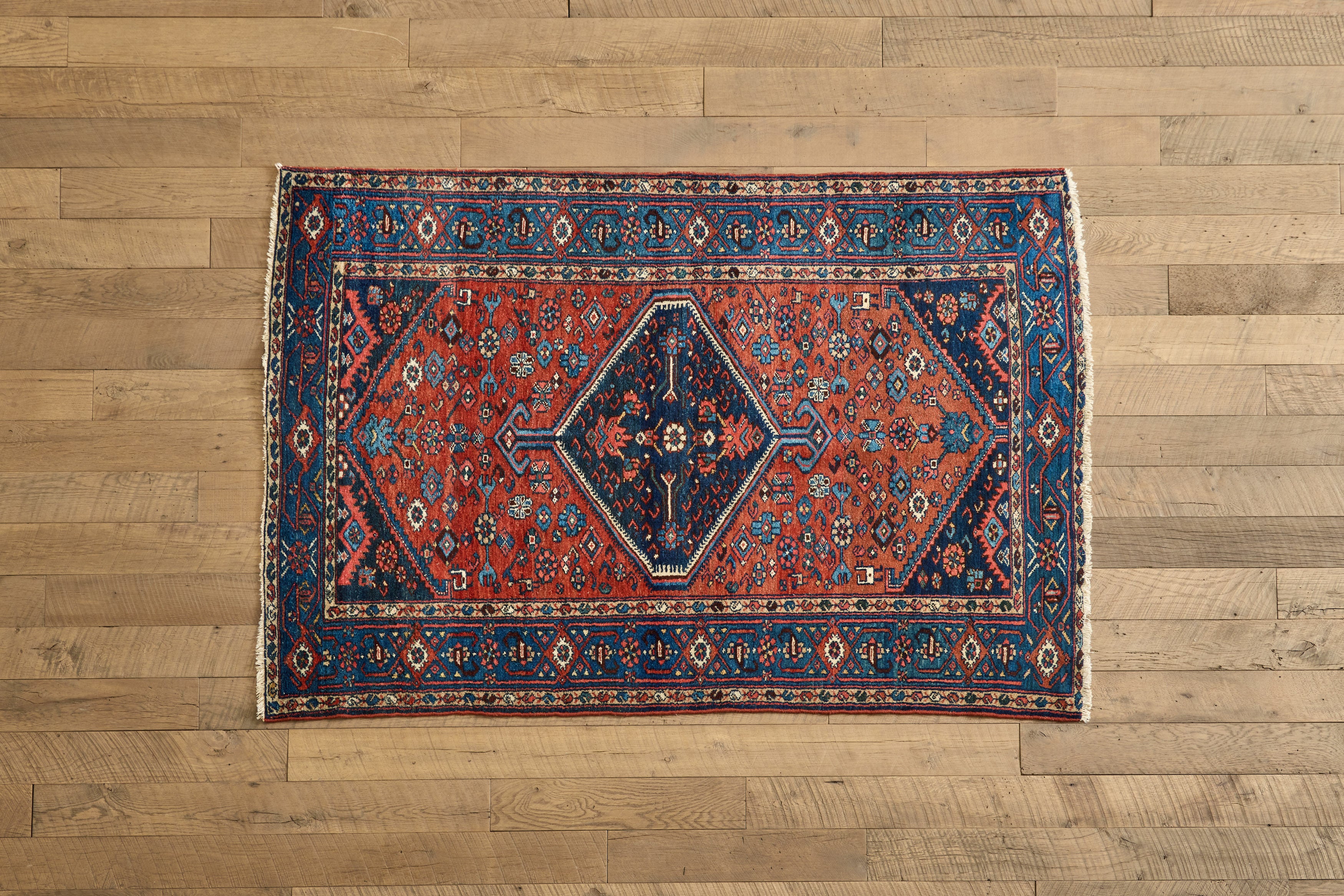 Blue Medallion Malayer Rug 4'6 x 6'7