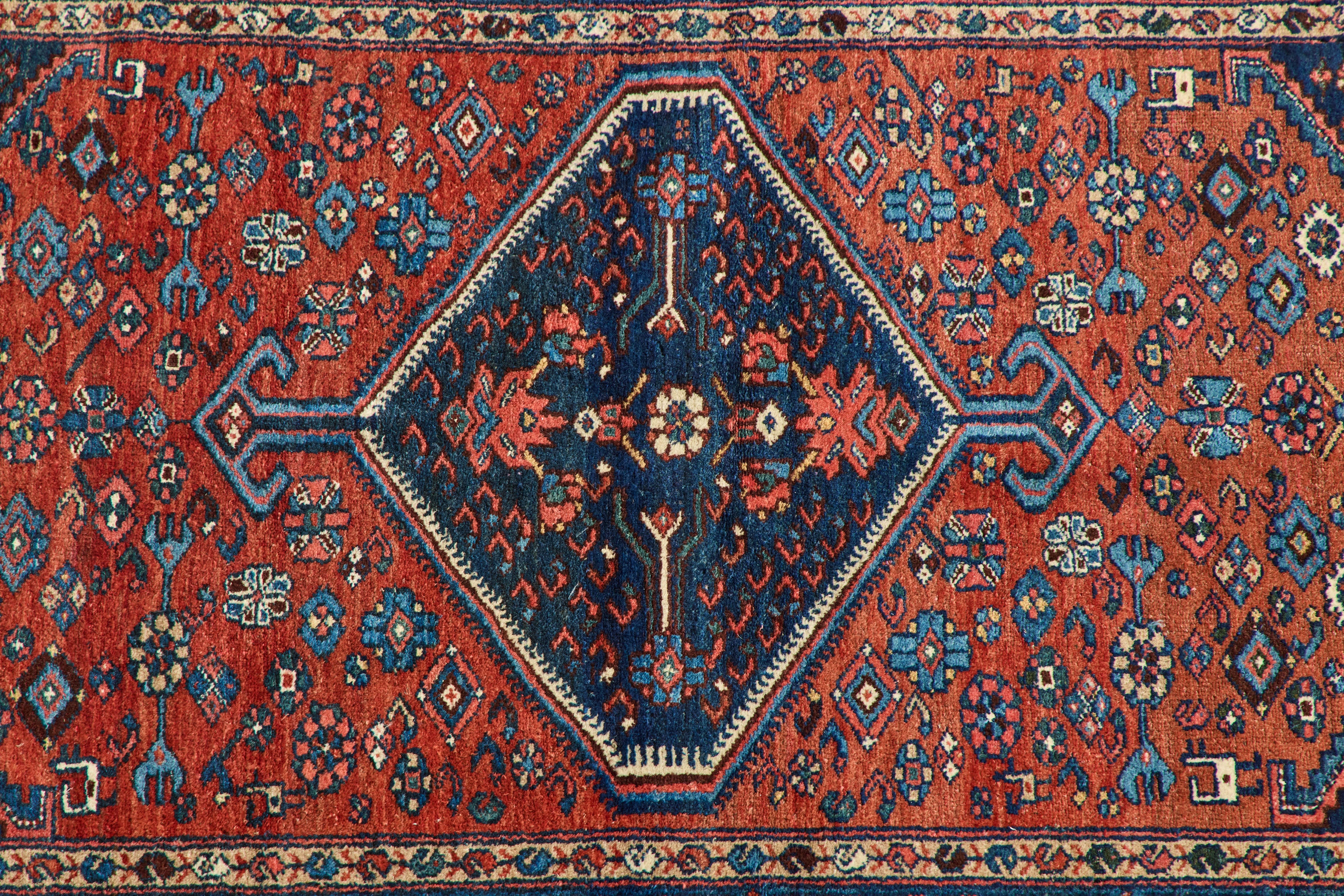 Blue Medallion Malayer Rug 4'6 x 6'7