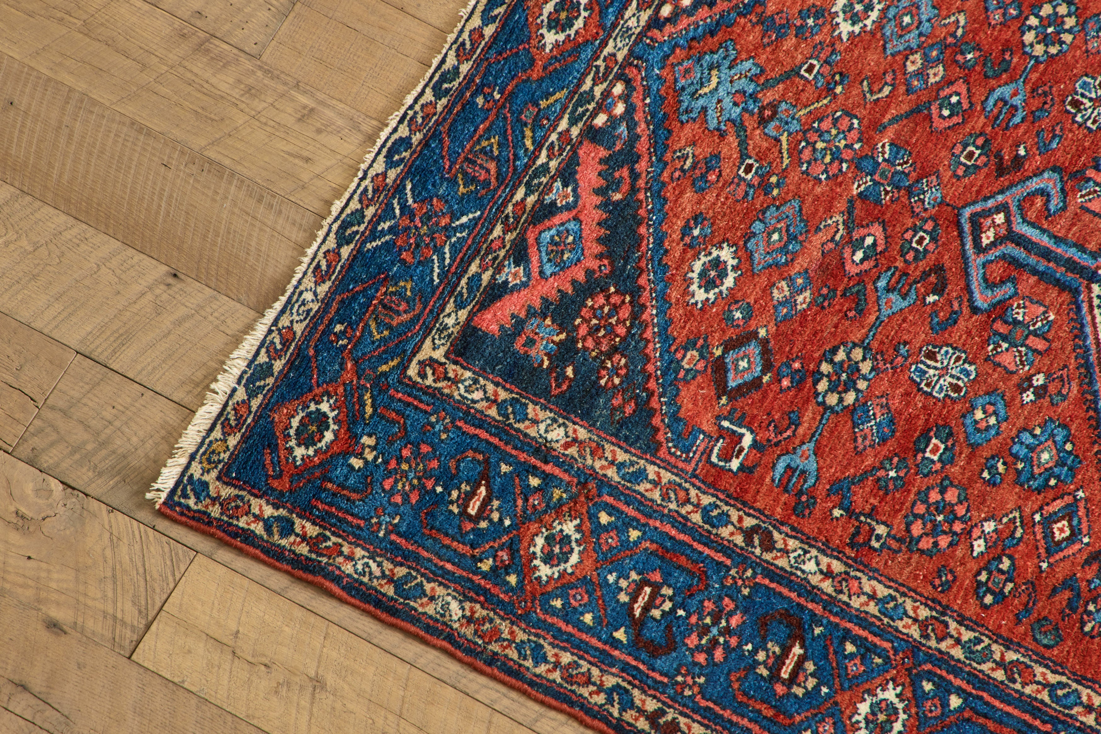Blue Medallion Malayer Rug 4'6 x 6'7