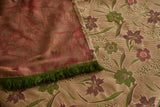 Aster Jacquard Coverlet with Fringe in Vert