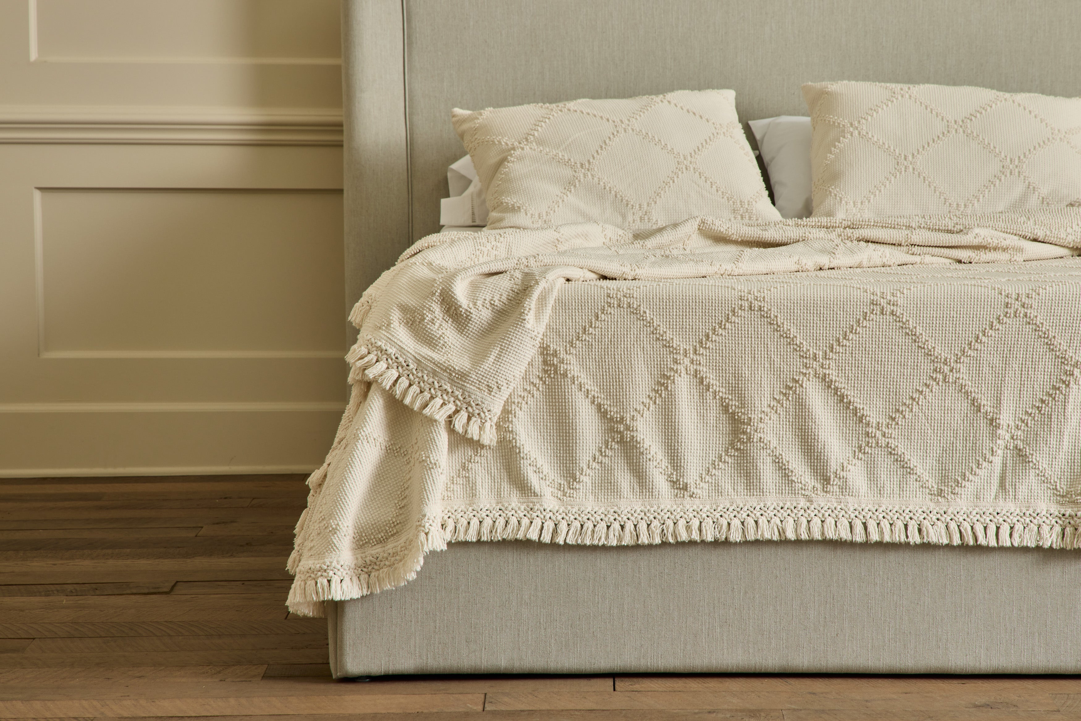 Trellis Terry Shams in Ivory