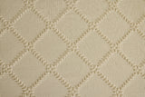 Trellis Terry Fringed Coverlet in Ivory
