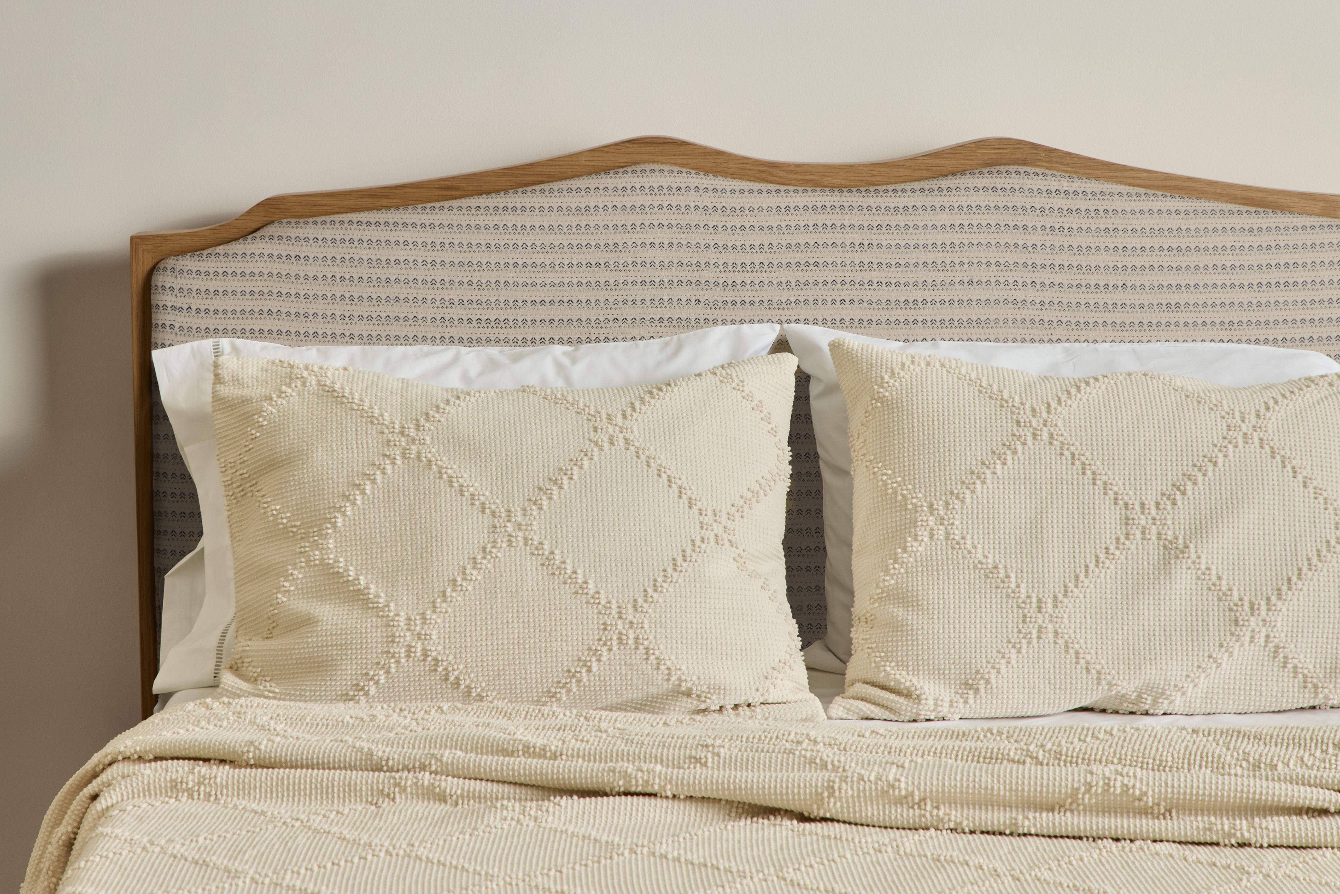 Trellis Terry Shams in Ivory