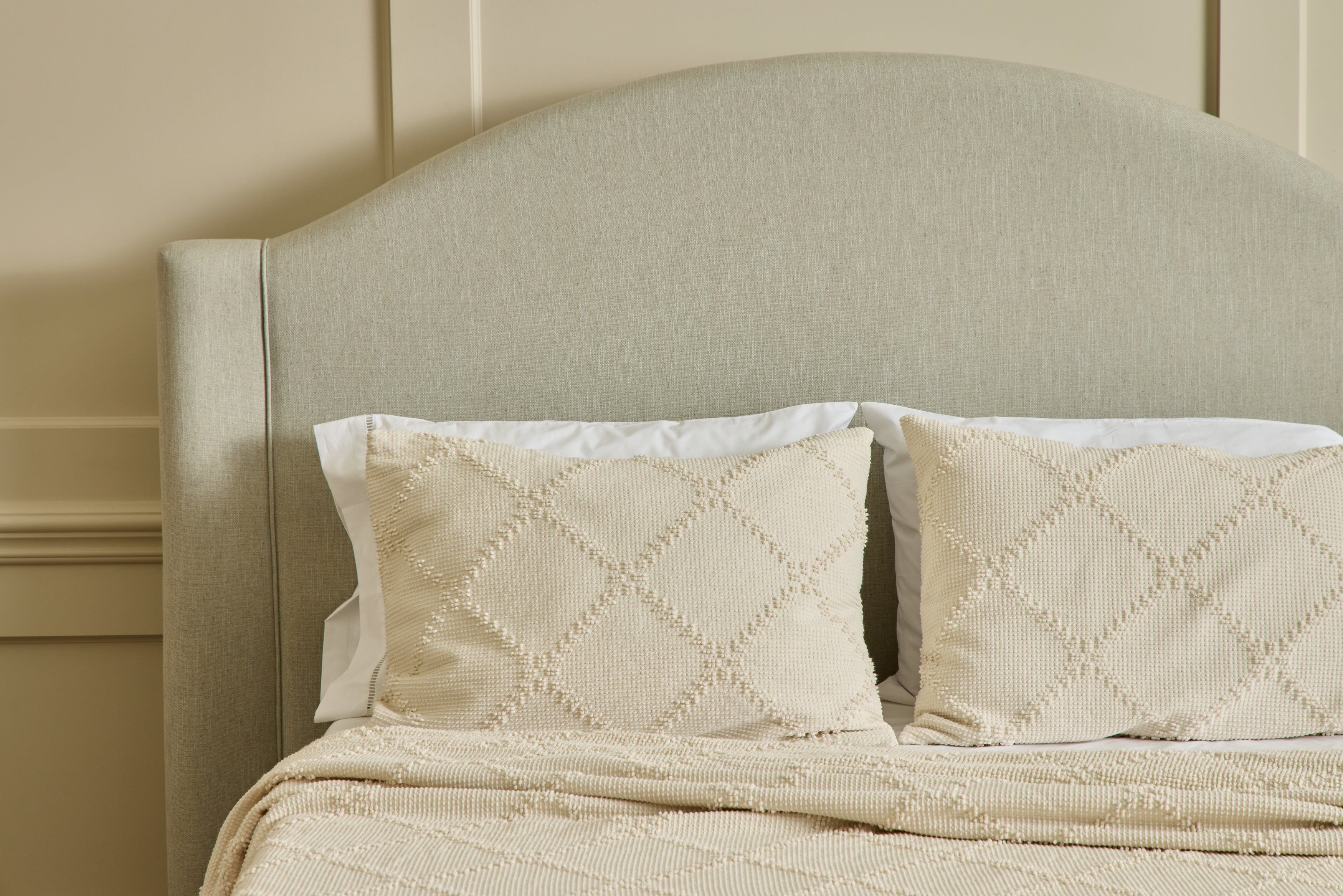 Trellis Terry Shams in Ivory