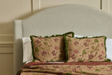 Aster Jacquard Shams with Fringe in Vert