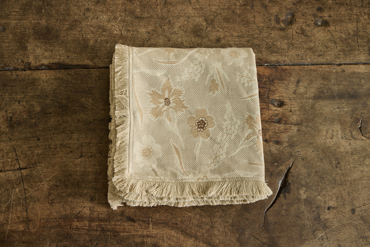 Aster Jacquard Shams with Fringe in Sable