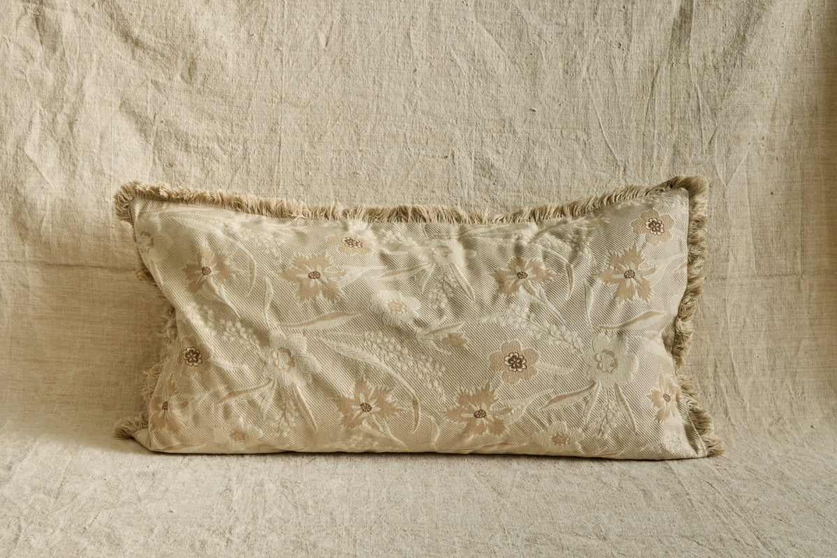 Aster Jacquard Shams with Fringe in Sable