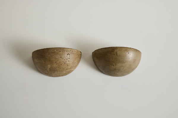 Pair of Brown Cement Sconces