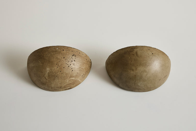 Pair of Brown Cement Sconces