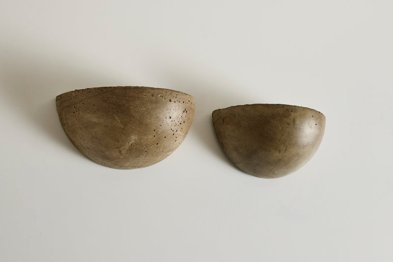 Pair of Brown Cement Sconces