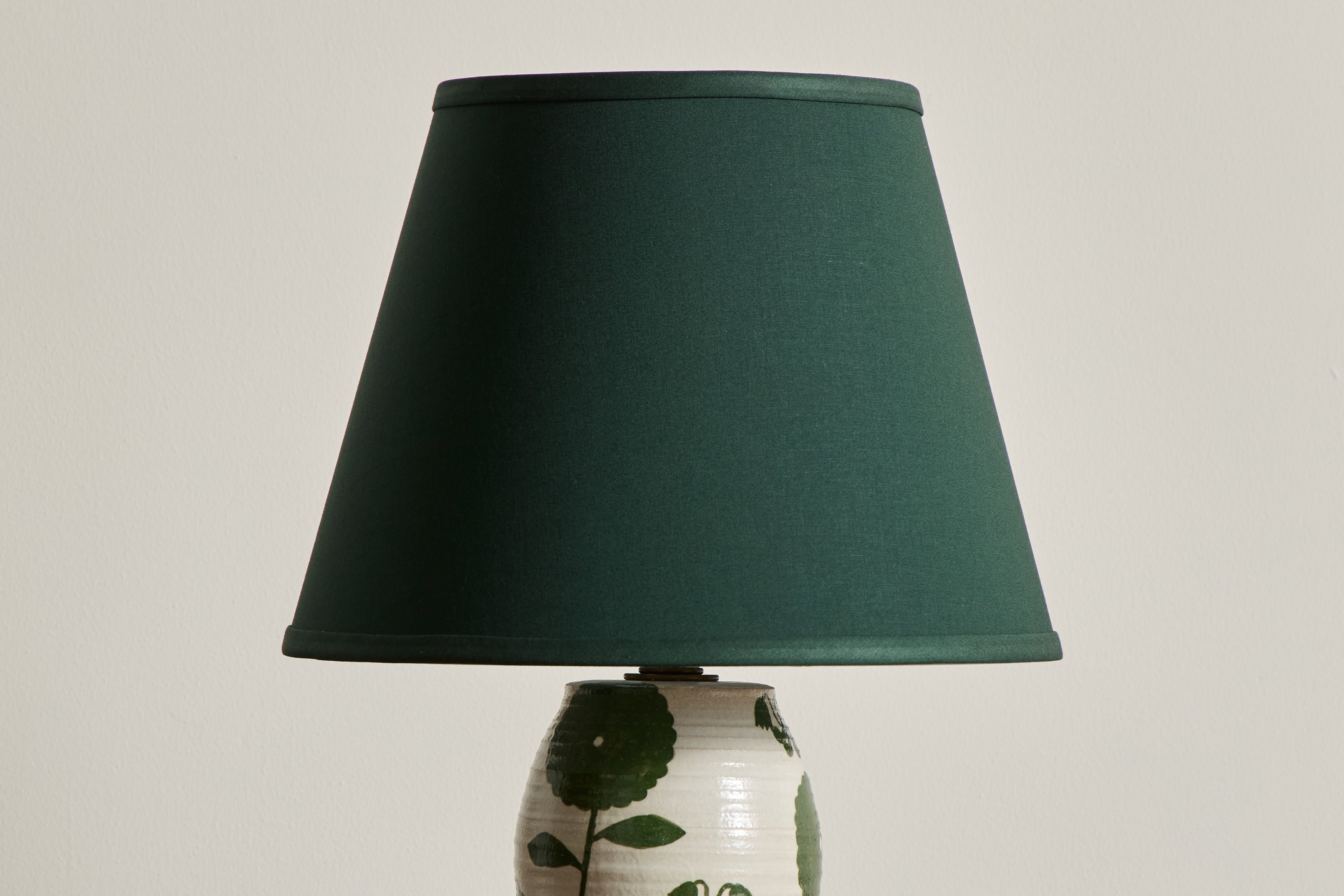 Green Floral Table Lamp