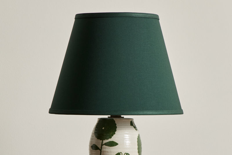 Green Floral Table Lamp
