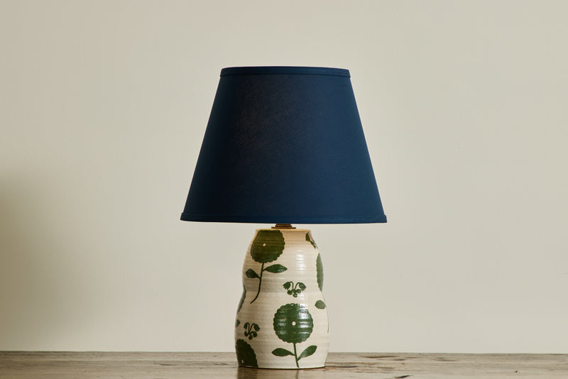 Green Floral Table Lamp