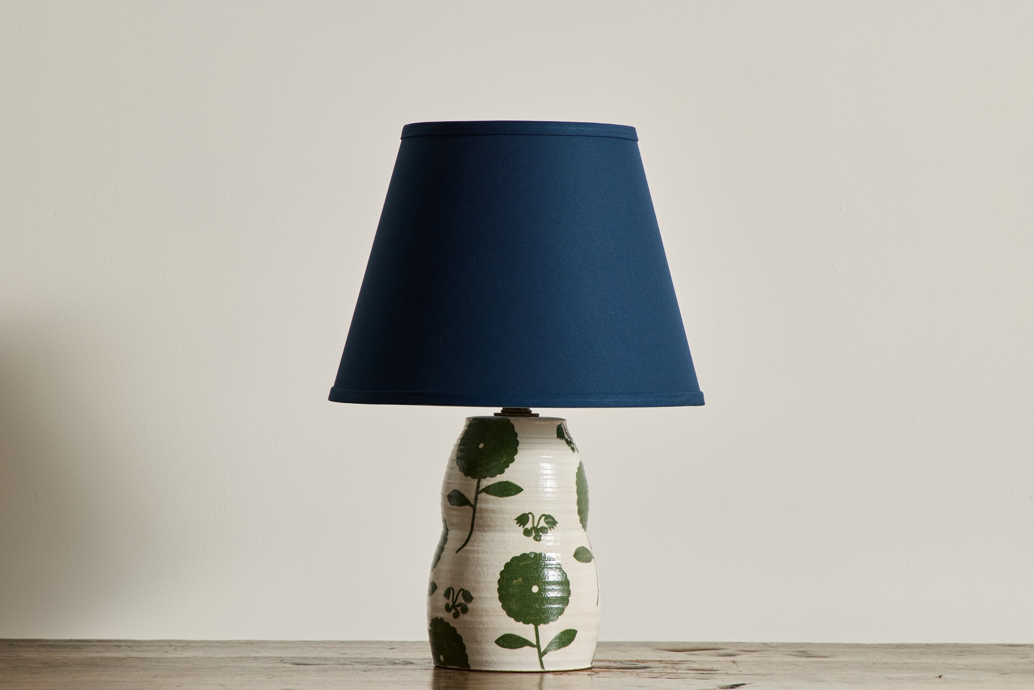 Green Floral Table Lamp