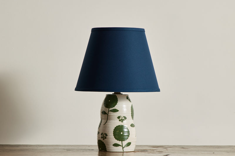 Green Floral Table Lamp