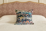 Velvet Pillow in Marbleized Velvet
