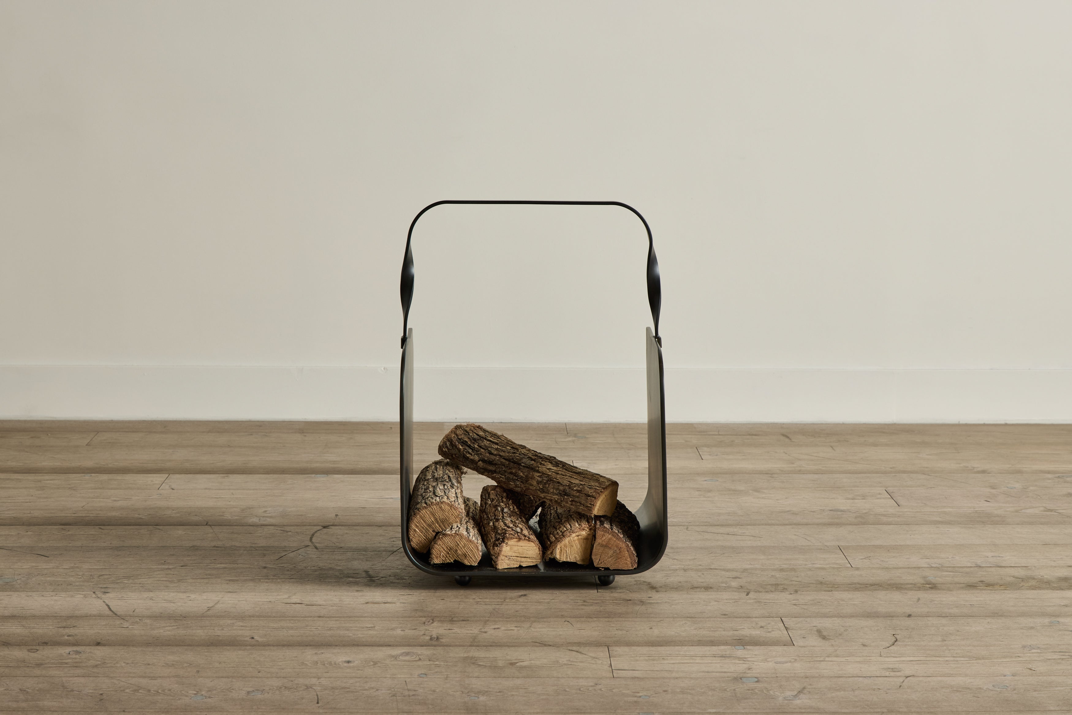 Blackened Steel Firewood Holder