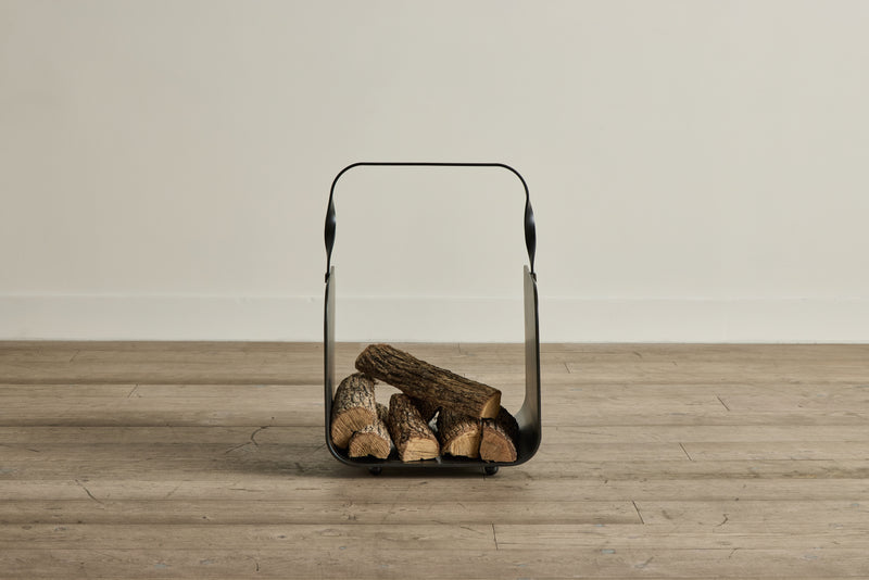 Blackened Steel Firewood Holder
