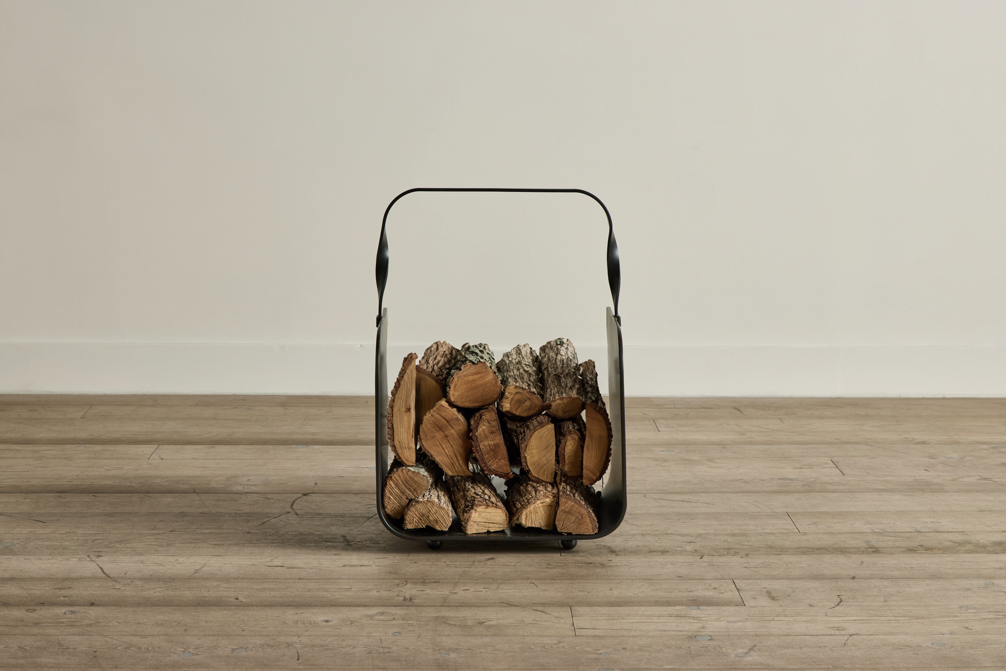 Blackened Steel Firewood Holder