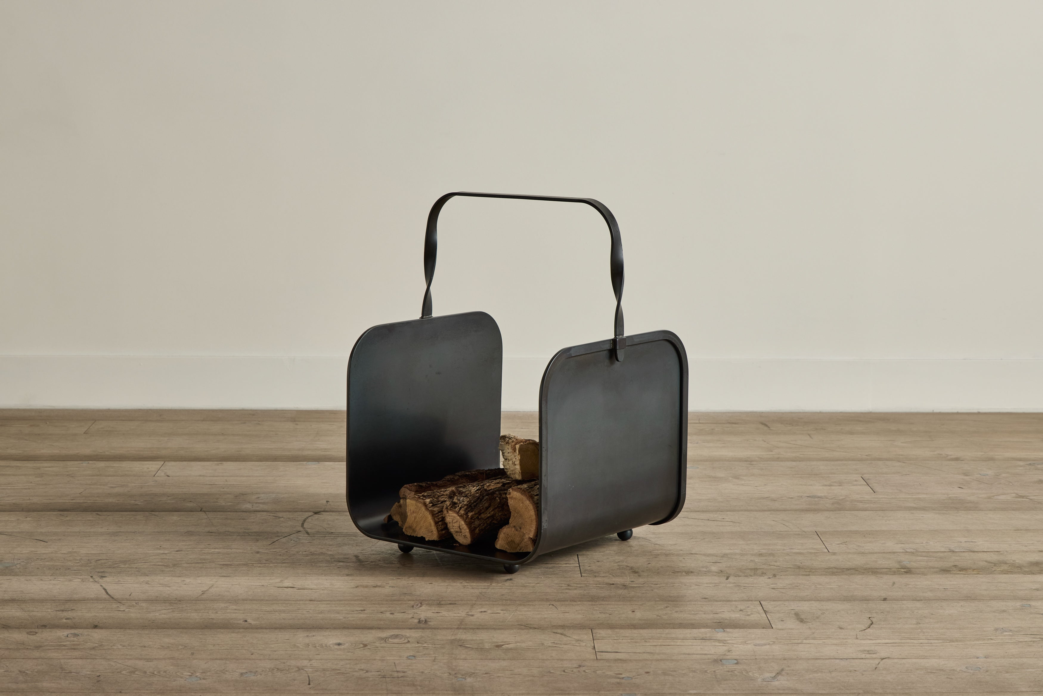 Blackened Steel Firewood Holder