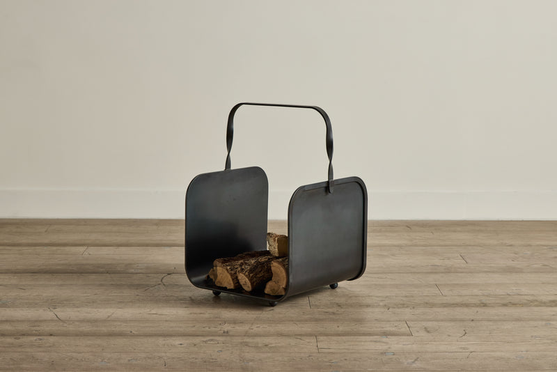 Blackened Steel Firewood Holder