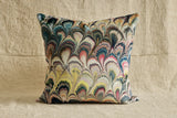 Velvet Pillow in Marbleized Velvet