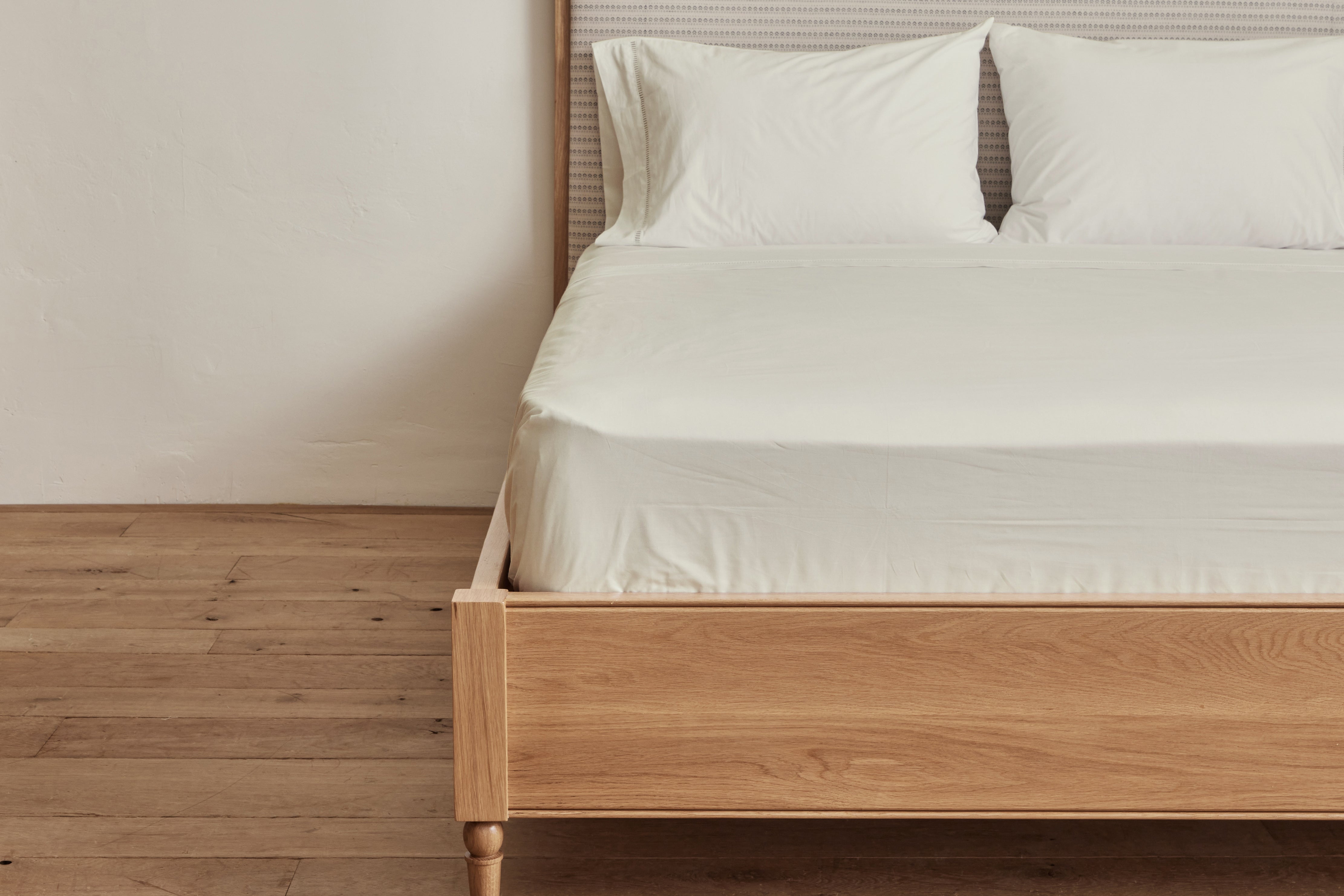 Cotton Percale Sheet Set in Natural