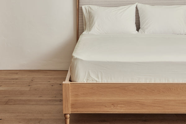 Cotton Percale Sheet Set in Natural
