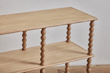 Bobbin 3-Tier Console in Natural Oak