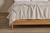 Ticking Stripe Coverlet in Fog (Multiple Sizes)